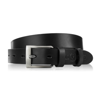 Pasek męski skórzany premium z klasyczną klamrą elegancki czarny 100 cm PG-09-BL-100
