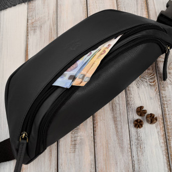 Saszetka nerka damska wielofunkcyjna duża klasyczna