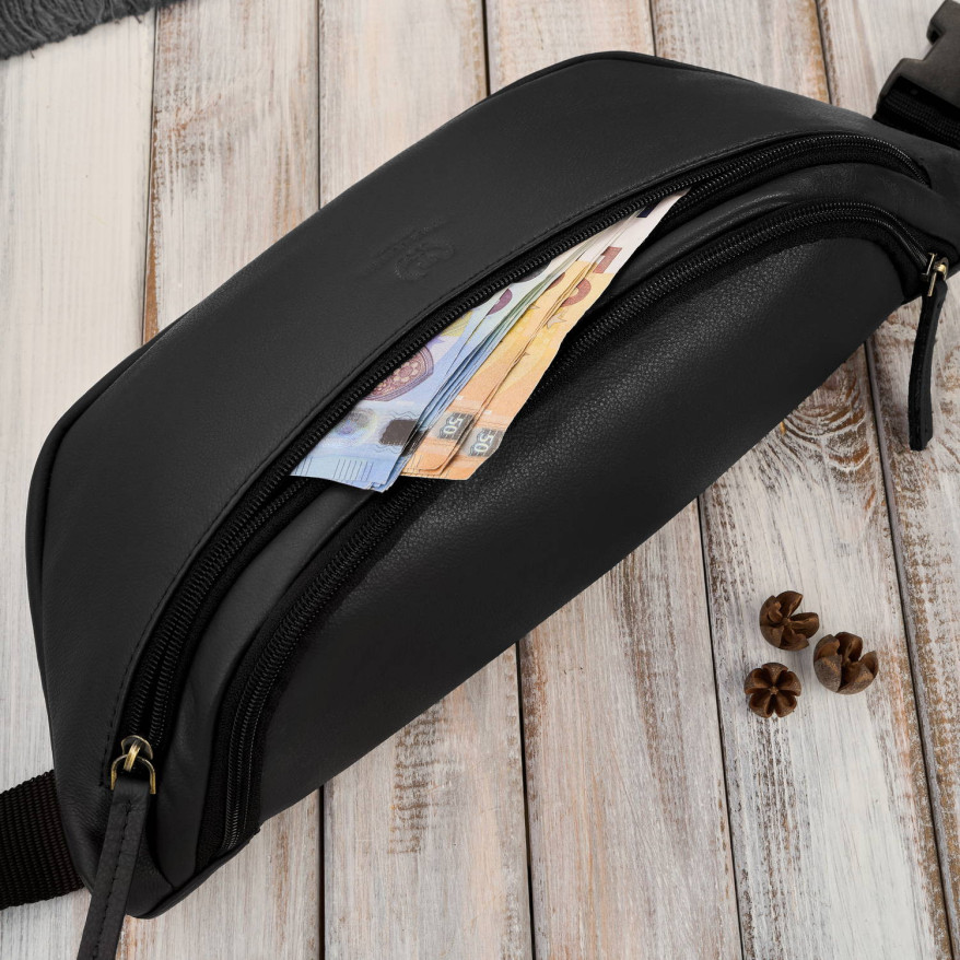 Saszetka nerka damska wielofunkcyjna duża klasyczna