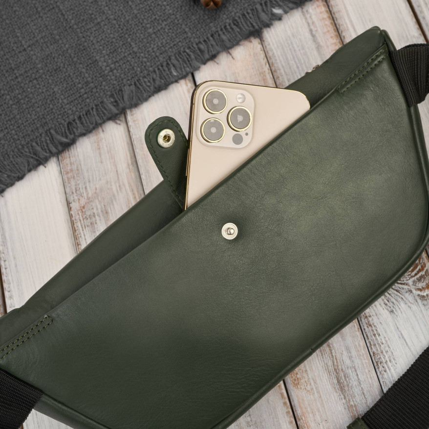 Saszetka nerka damska wielofunkcyjna duża klasyczna