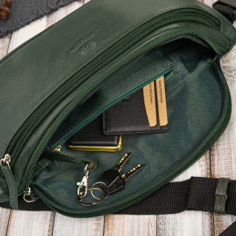 Saszetka nerka damska wielofunkcyjna duża klasyczna