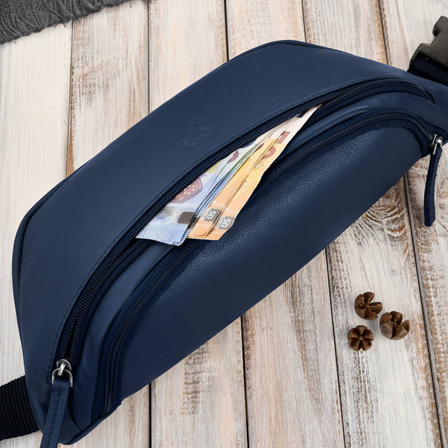 Saszetka nerka damska wielofunkcyjna duża klasyczna