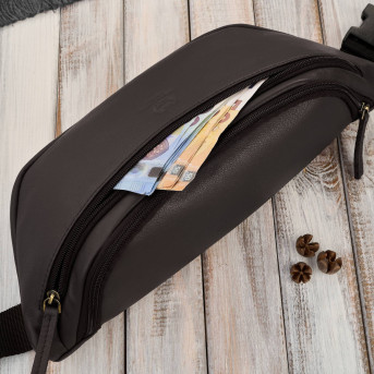 Saszetka nerka damska wielofunkcyjna duża klasyczna