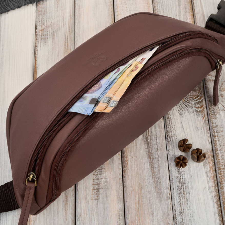 Saszetka nerka damska wielofunkcyjna duża klasyczna