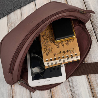 Saszetka nerka damska wielofunkcyjna duża klasyczna