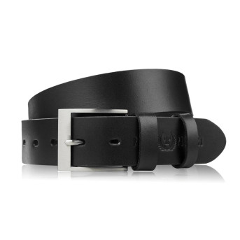 Pasek męski skórzany premium z klasyczną klamrą elegancki czarny 120 cm PG-08-BL-120