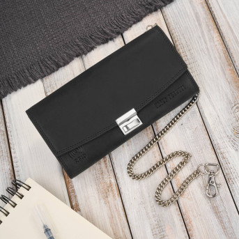 Portfel kelnerski skórzany z łańcuchem RFID Paolo Peruzzi AY-15-HBL