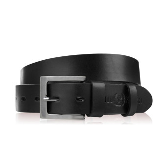 Pasek męski skórzany premium z klasyczną klamrą elegancki czarny 120 cm PG-10-BL-120