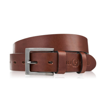 Pasek męski skórzany premium z klasyczną klamrą elegancki koniakowy 120 cm PG-10-CG-120
