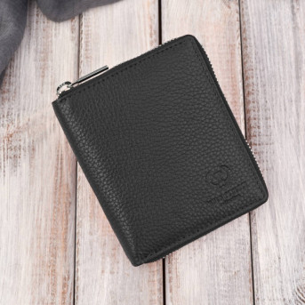 Zestaw prezentowy dla niej portfel damski czarny T-139 i skórzane etui na karty T-151 ZUP-143-BL