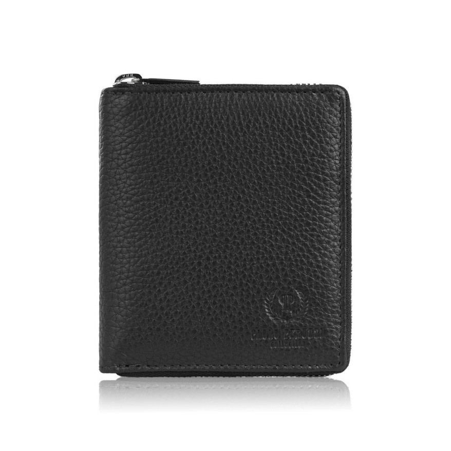 Zestaw prezentowy dla niej portfel damski czarny T-139 i skórzane etui na karty T-151 ZUP-143-BL