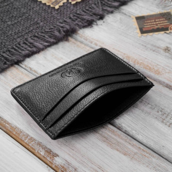 Zestaw prezentowy dla niej portfel damski czarny T-139 i skórzane etui na karty T-151 ZUP-143-BL