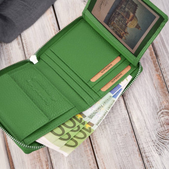 Zestaw prezentowy dla niej portfel damski czarny T-139 i skórzane etui na karty T-151 ZUP-143-GR