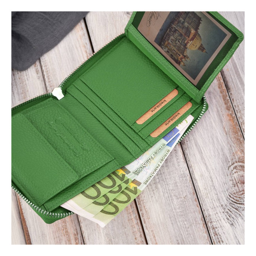 Zestaw prezentowy dla niej portfel damski czarny T-139 i skórzane etui na karty T-151 ZUP-143-GR