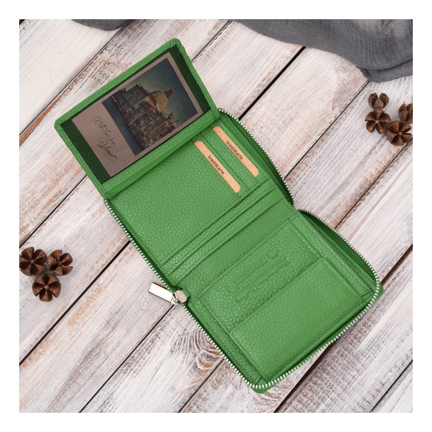 Zestaw prezentowy dla niej portfel damski czarny T-139 i skórzane etui na karty T-151 ZUP-143-GR