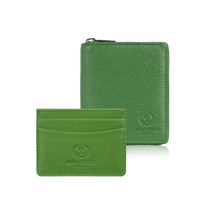 Zestaw prezentowy dla niej portfel damski czarny T-139 i skórzane etui na karty T-151 ZUP-143-GR