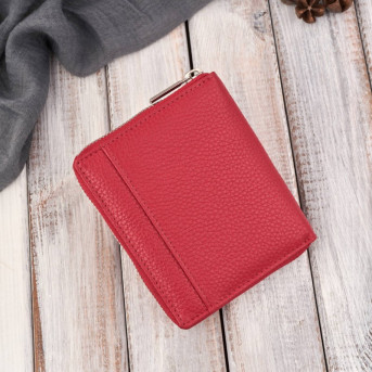 Zestaw prezentowy dla niej portfel damski czerwony T-139 i skórzane etui na karty T-151 ZUP-143-RD