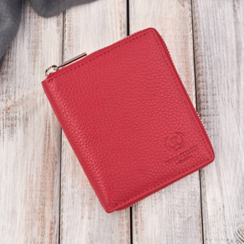 Zestaw prezentowy dla niej portfel damski czerwony T-139 i skórzane etui na karty T-151 ZUP-143-RD
