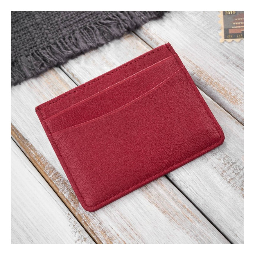 Zestaw prezentowy dla niej portfel damski czerwony T-139 i skórzane etui na karty T-151 ZUP-143-RD