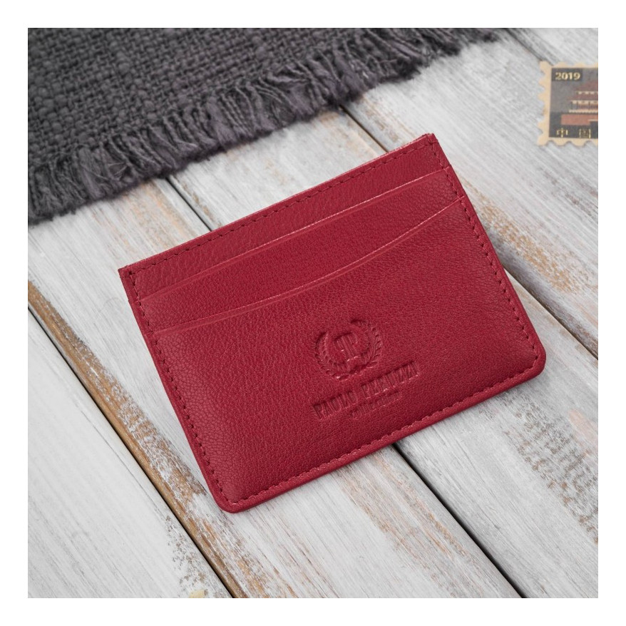 Zestaw prezentowy dla niej portfel damski czerwony T-139 i skórzane etui na karty T-151 ZUP-143-RD