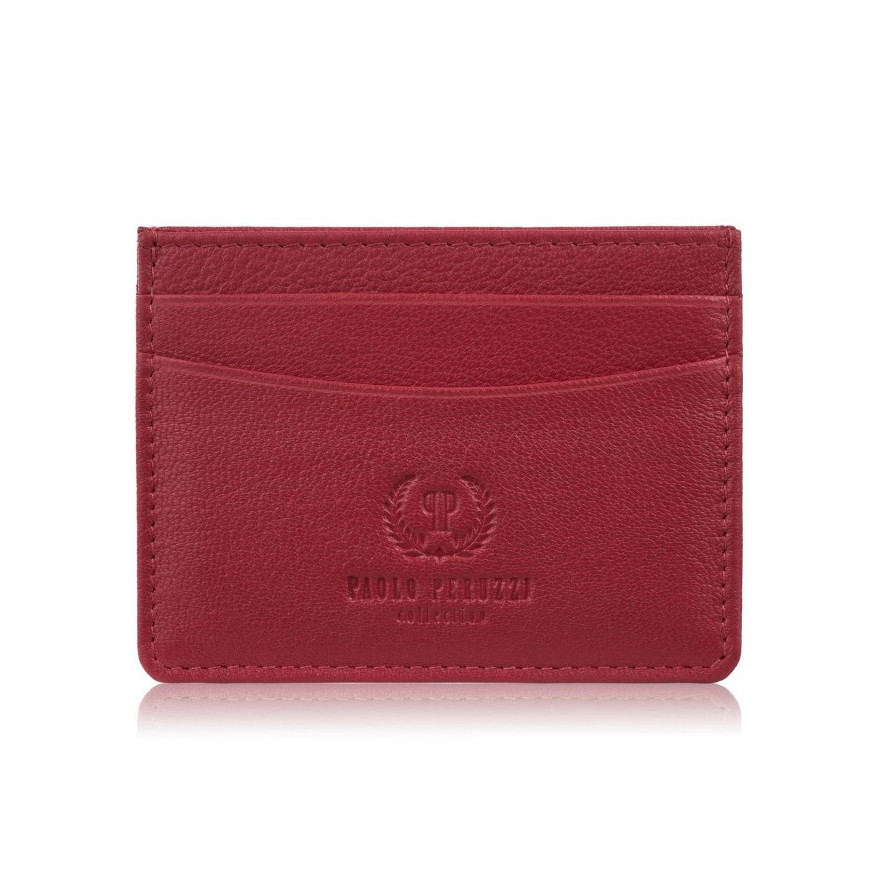 Zestaw prezentowy dla niej portfel damski czerwony T-139 i skórzane etui na karty T-151 ZUP-143-RD