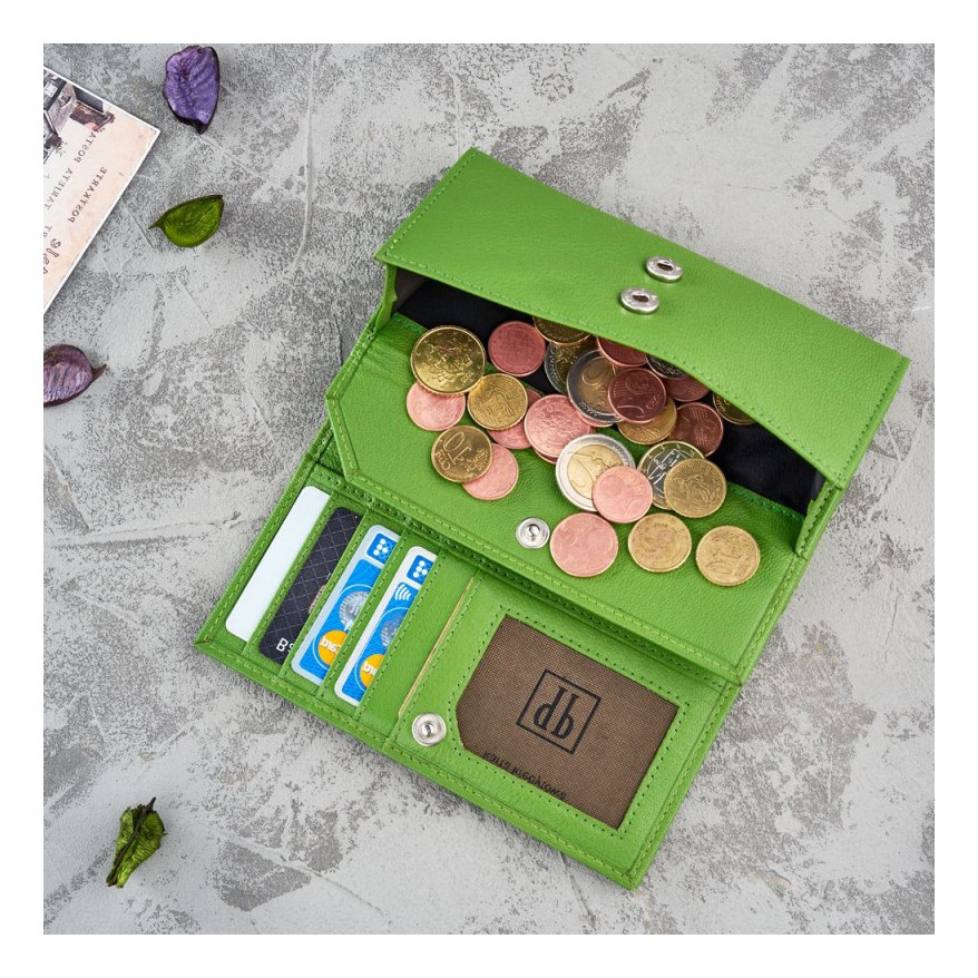 Zestaw prezentowy dla niej portfel damski w kwiaty T-45 i skórzane etui na karty T-151 ZUP-144-GR