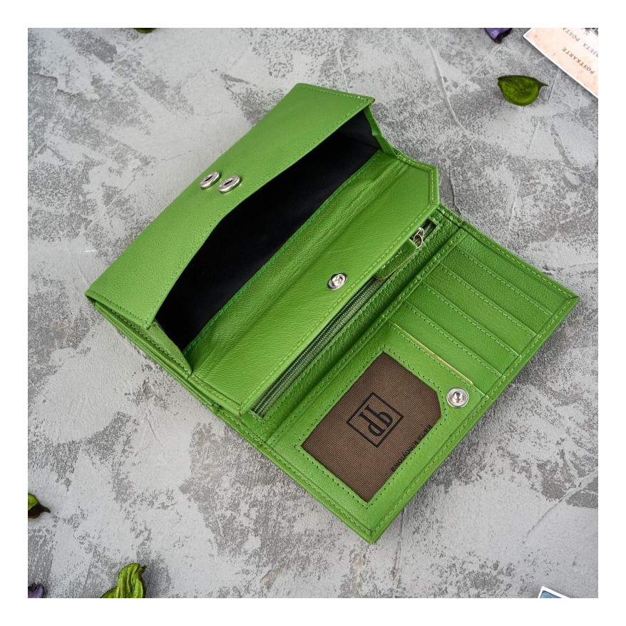 Zestaw prezentowy dla niej portfel damski w kwiaty T-45 i skórzane etui na karty T-151 ZUP-144-GR