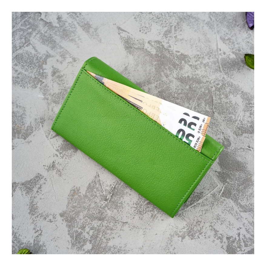 Zestaw prezentowy dla niej portfel damski w kwiaty T-45 i skórzane etui na karty T-151 ZUP-144-GR