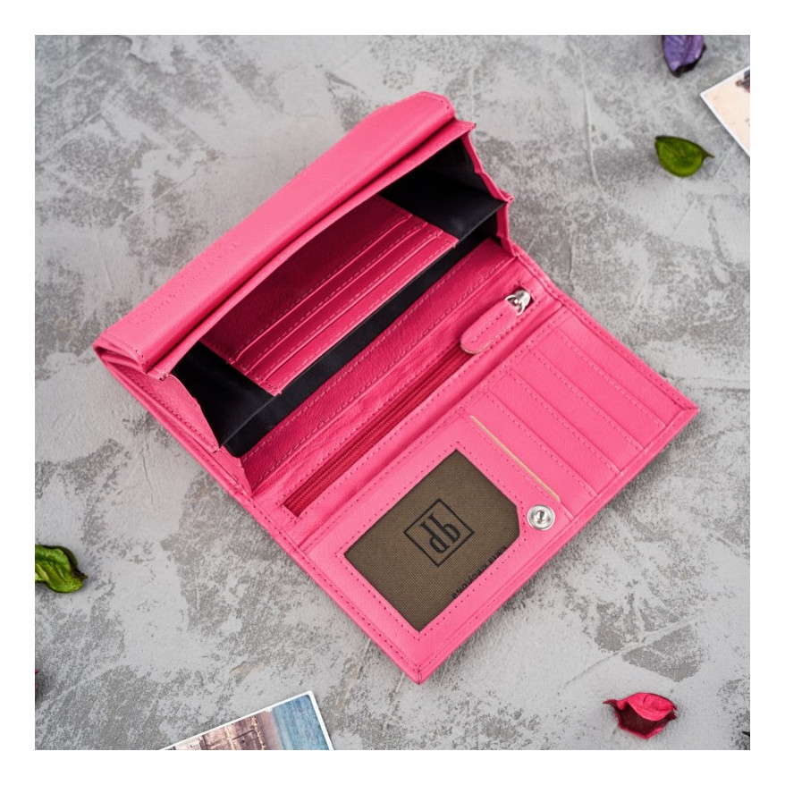 Zestaw prezentowy dla niej portfel damski w kwiaty T-45 i skórzane etui na karty T-151 ZUP-144-PI