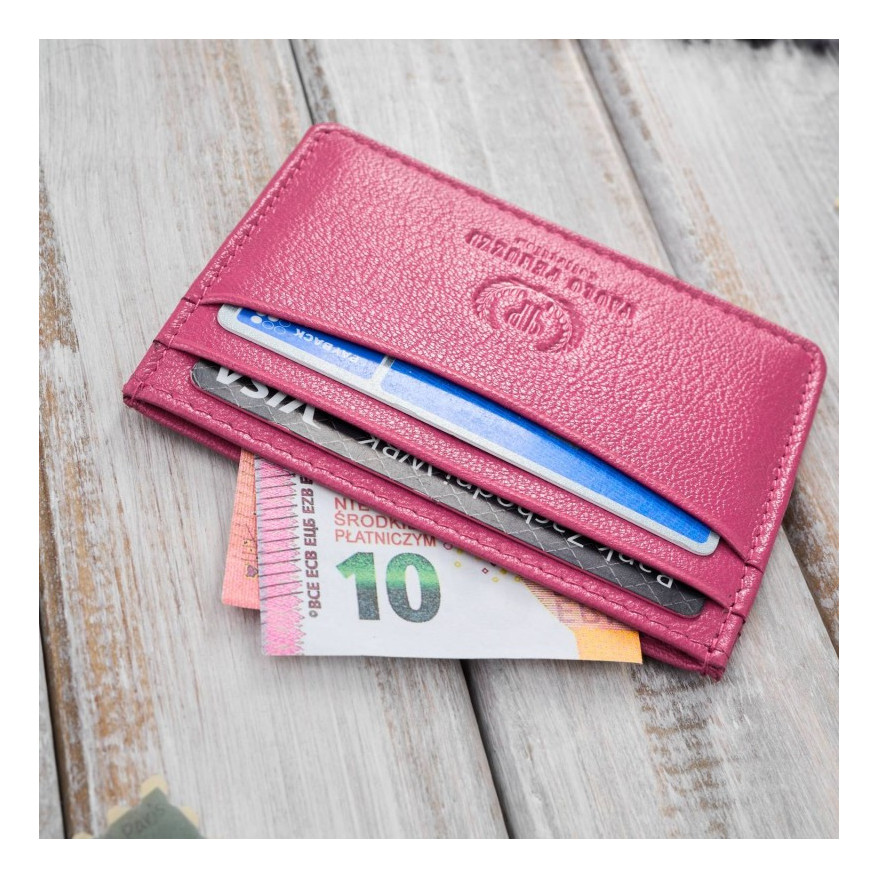 Zestaw prezentowy dla niej portfel damski w kwiaty T-45 i skórzane etui na karty T-151 ZUP-144-PI