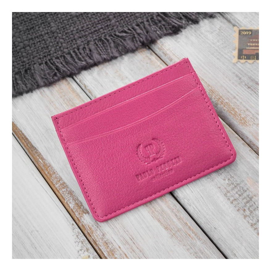 Zestaw prezentowy dla niej portfel damski w kwiaty T-45 i skórzane etui na karty T-151 ZUP-144-PI