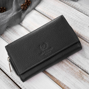 Zestaw prezentowy dla niej portfel damski skórzany T-138 i etui na karty T-151 ZUP-145-BL