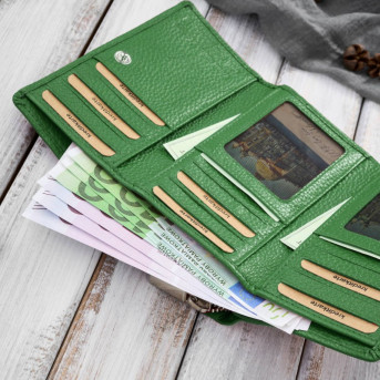 Zestaw prezentowy dla niej portfel damski skórzany T-138 i etui na karty T-151 ZUP-145-GR