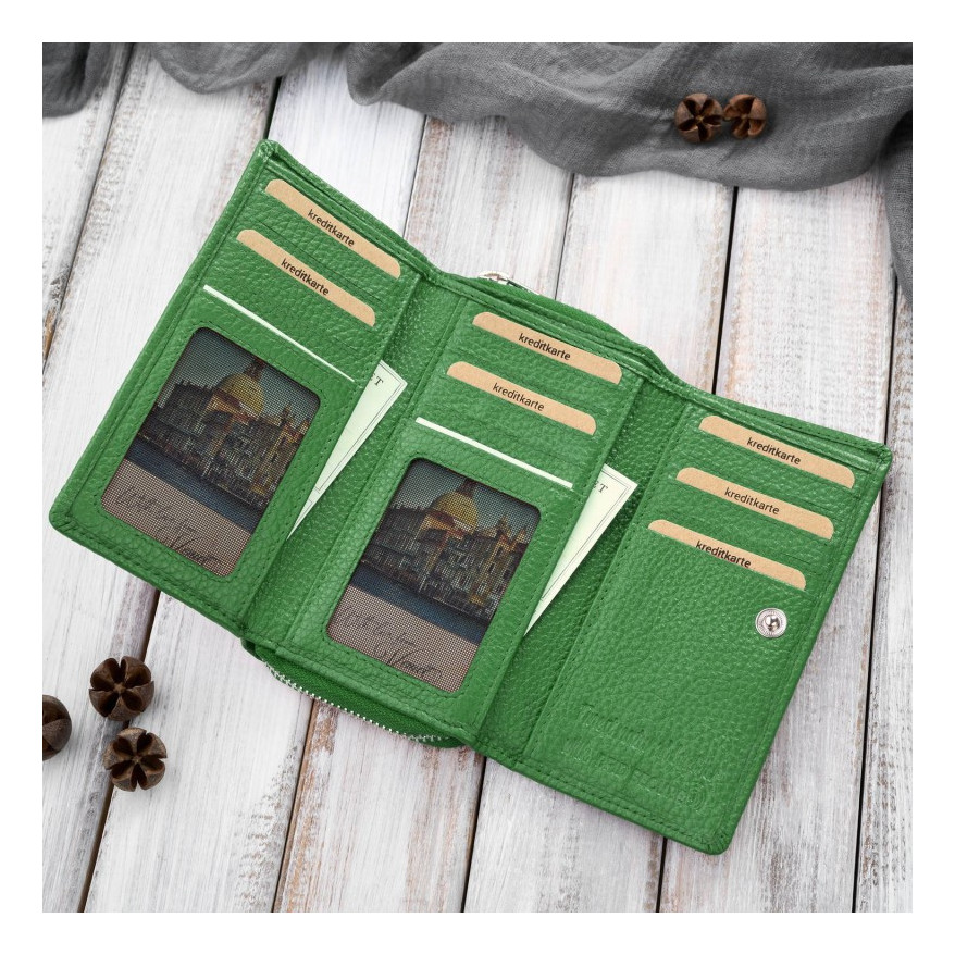 Zestaw prezentowy dla niej portfel damski skórzany T-138 i etui na karty T-151 ZUP-145-GR