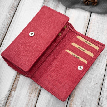 Zestaw prezentowy dla niej portfel damski skórzany T-138 i etui na karty T-151 ZUP-145-RD