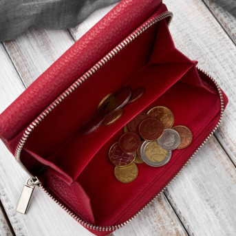 Zestaw prezentowy dla niej portfel damski skórzany T-138 i etui na karty T-151 ZUP-145-RD