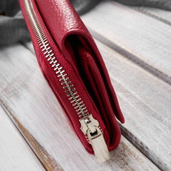 Zestaw prezentowy dla niej portfel damski skórzany T-138 i etui na karty T-151 ZUP-145-RD