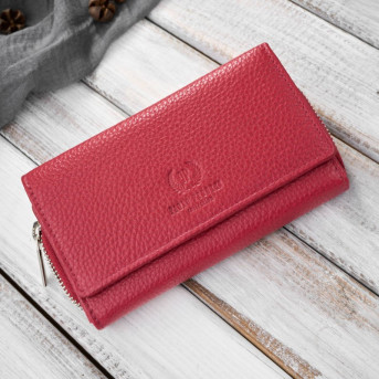 Zestaw prezentowy dla niej portfel damski skórzany T-138 i etui na karty T-151 ZUP-145-RD