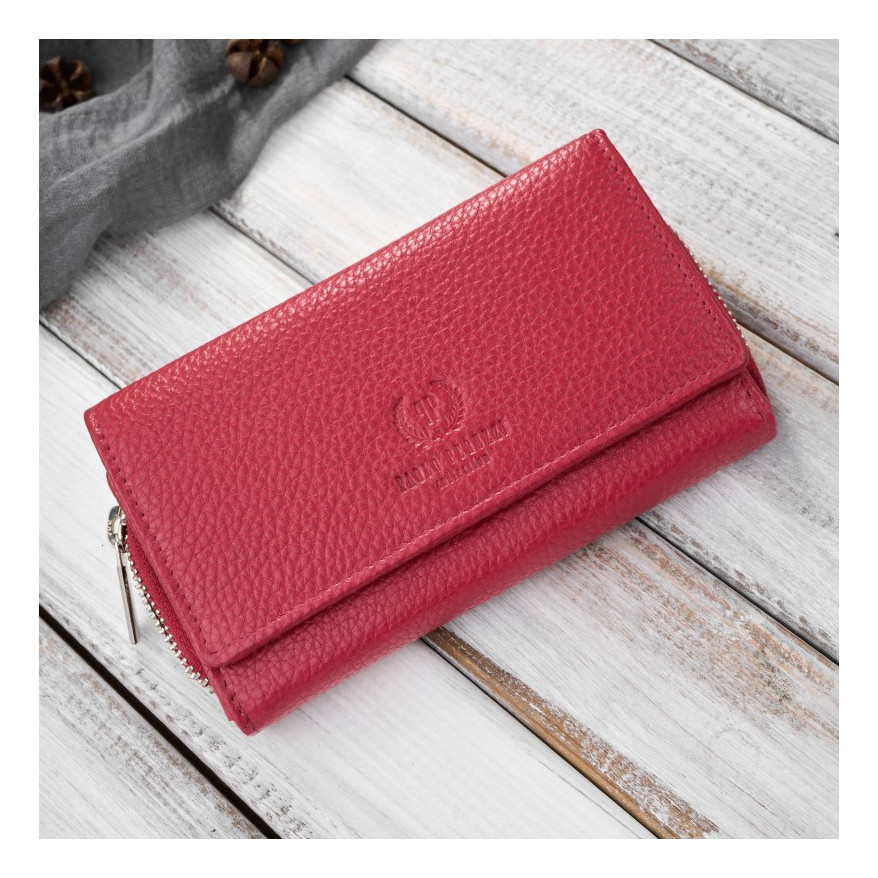 Zestaw prezentowy dla niej portfel damski skórzany T-138 i etui na karty T-151 ZUP-145-RD