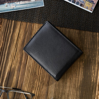 Zestaw prezentowy dla niego portfel męski skórzany T-67 i etui na karty T-151 ZUP-147-BL