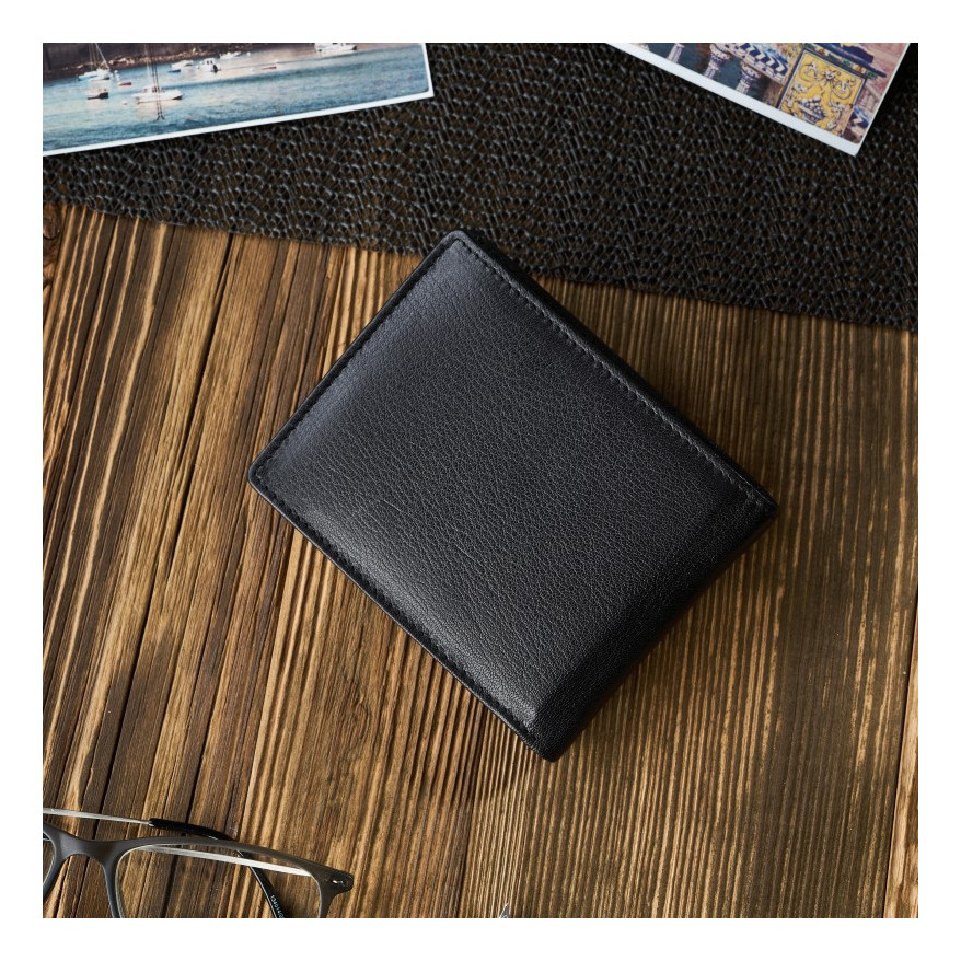 Zestaw prezentowy dla niego portfel męski skórzany T-67 i etui na karty T-151 ZUP-147-BL