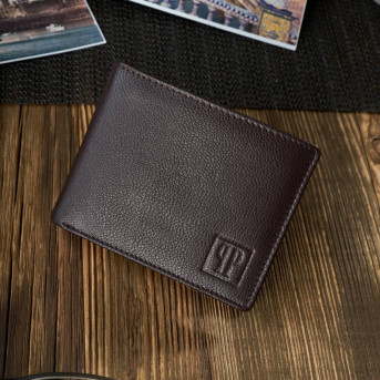 Zestaw prezentowy dla niego portfel męski skórzany T-67 i etui na karty T-151 ZUP-147-BR