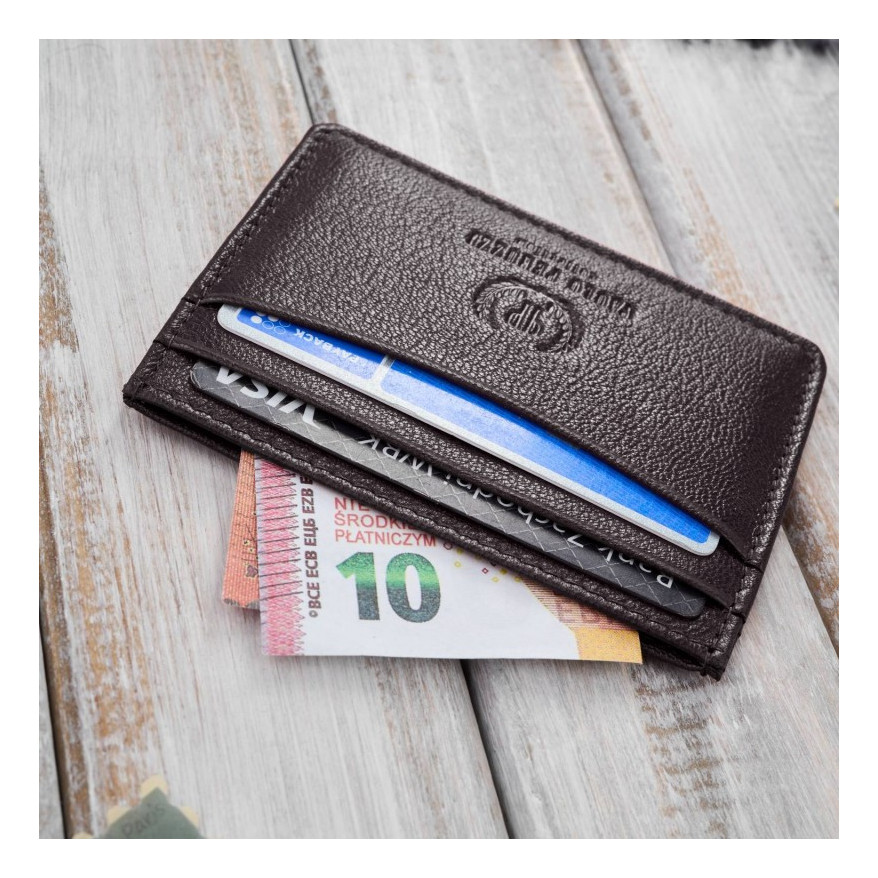 Zestaw prezentowy dla niego portfel męski skórzany T-67 i etui na karty T-151 ZUP-147-BR