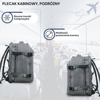 Plecak podróżny do samolotu wielofunkcyjny Paolo Peruzzi AS-01-GR