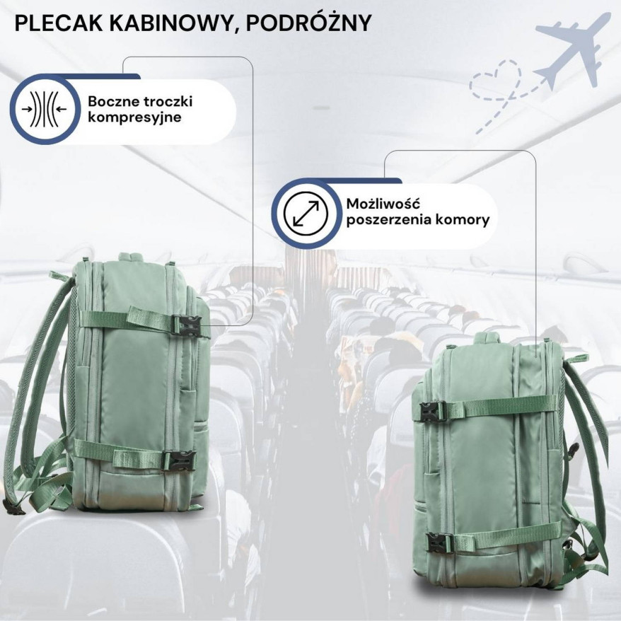 Plecak podróżny do samolotu wielofunkcyjny Paolo Peruzzi AS-01-GB