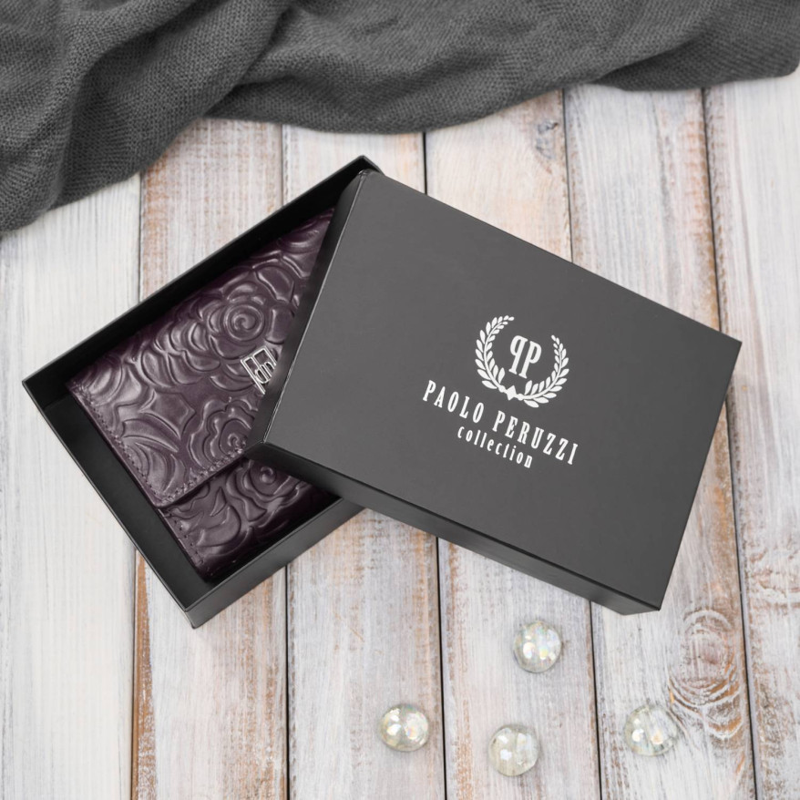 Portfel damski skórzany burgundowy w orientacji poziomej RFID AL-15-BGD