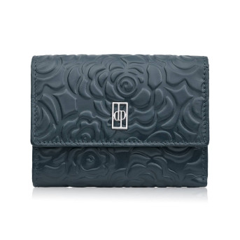 Portfel damski skórzany granatowy w orientacji poziomej RFID AL-15-NV