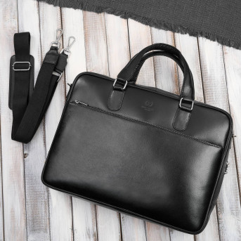 Męska torba skórzana na dokumenty czarna Paolo Peruzzi T-145-BL