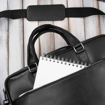 Męska torba skórzana na dokumenty czarna Paolo Peruzzi T-145-BL