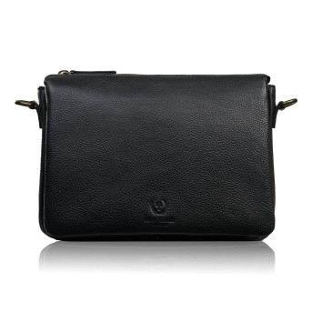 torebka damska na ramię skórzana czarna Paolo Peruzzi IM-04-BL